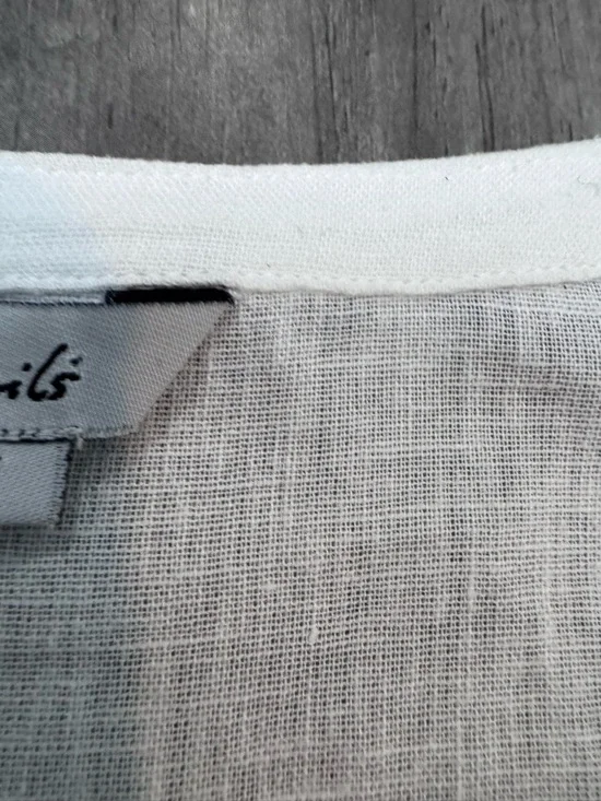 Rails Jasmine White Lace Detail Dress Women’s Small Linen Cotton Blend $228 - Picture 5 of 12